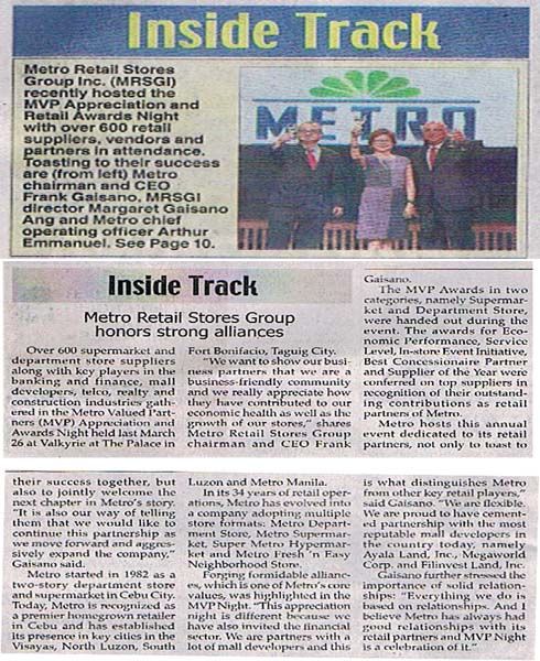 Metro Retail Stores Group honors strong alliances