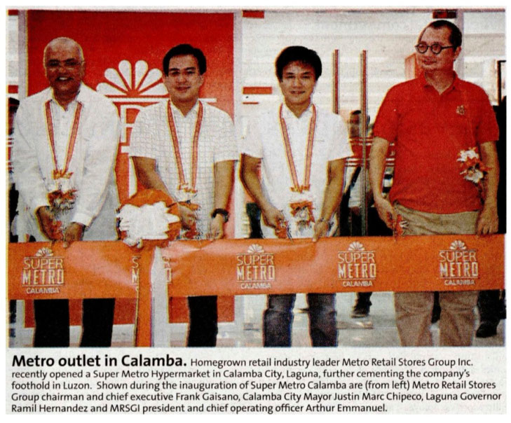 Metro outlet in Calamba The Standard