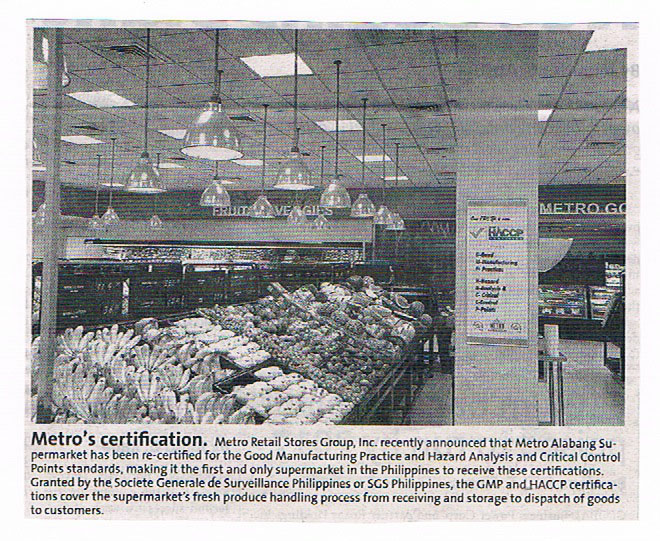 Metros Certification The Standard
