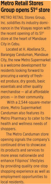 Metro Retail Stores Group opens 51st store