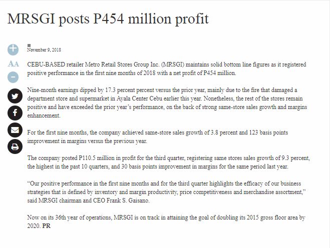 MRSGI posts P454 million profit