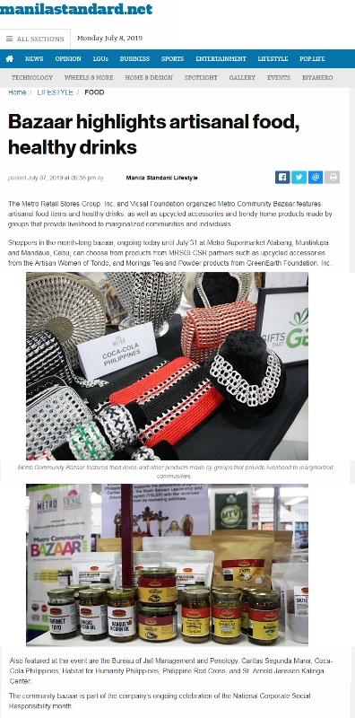 Bazaar highlights artisanal food healthy drinks Manila Standard Today www.thestandard.com.phs