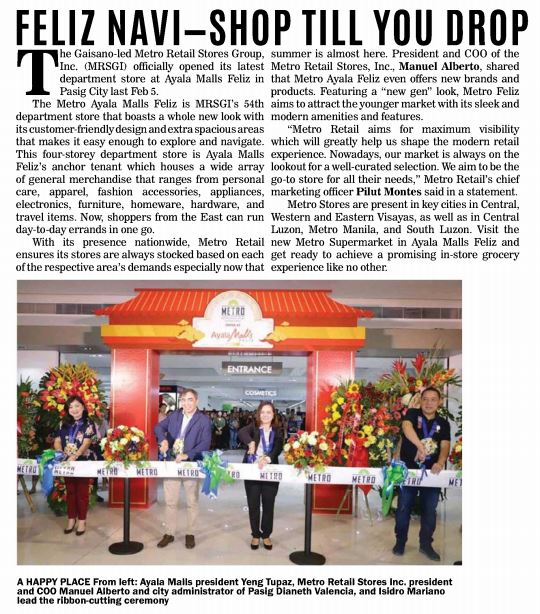 Feliz navi shop till you drop Manila Bulletin