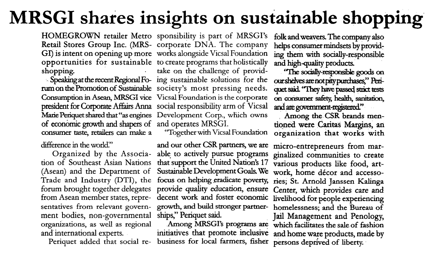 September 27 2019 MRSGI shares insights on sustainable shopping Malaya2