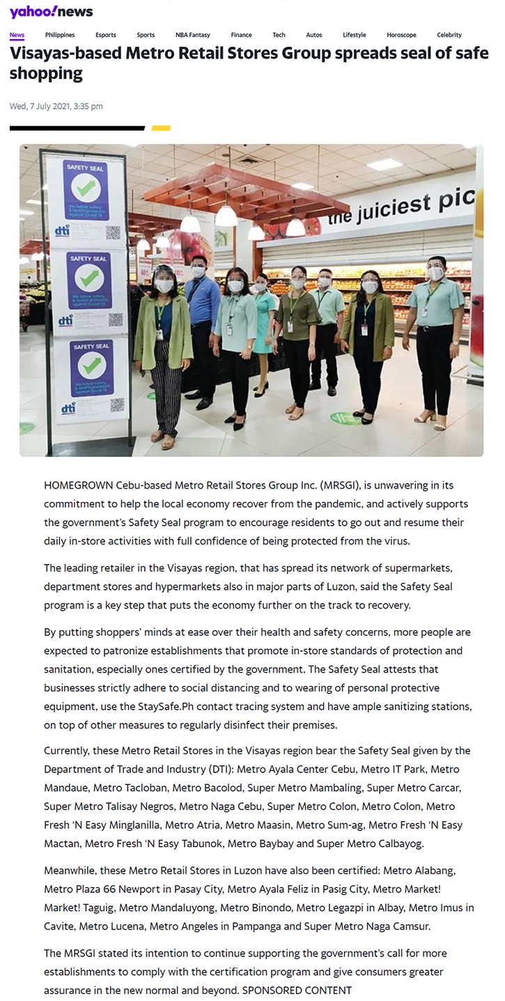 July 7 2021 DTI Safety Seal Yahoo News