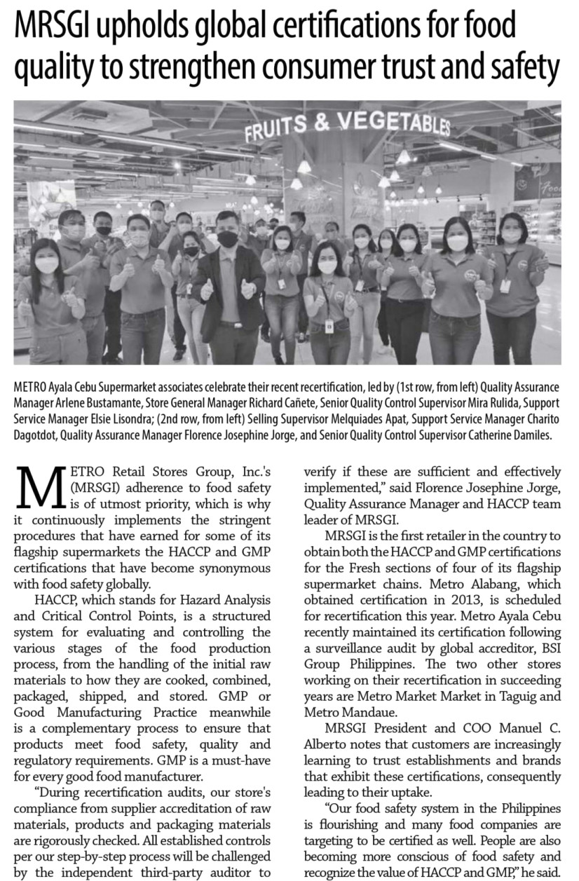 MRSGI upholds global certifications Business Mirror