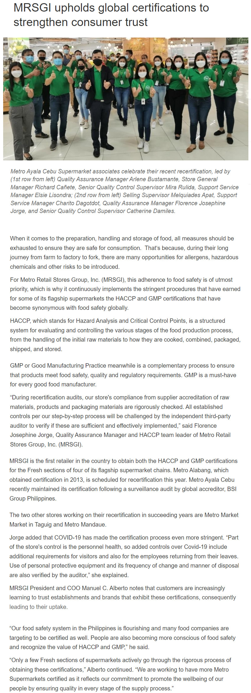 MRSGI upholds global certifications to strengthen consumer trust The Asian Parent